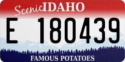 ID license plate E180439