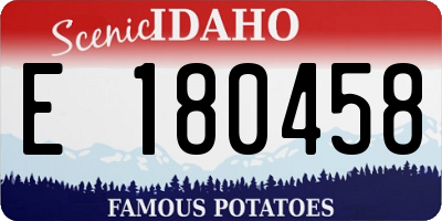 ID license plate E180458