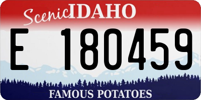 ID license plate E180459