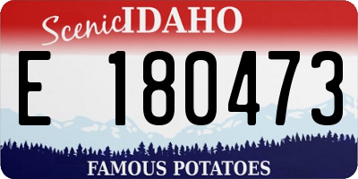 ID license plate E180473