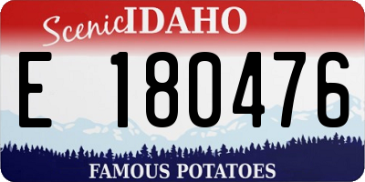 ID license plate E180476