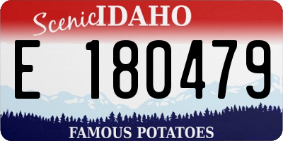 ID license plate E180479