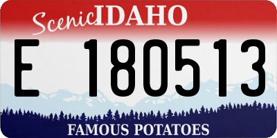 ID license plate E180513
