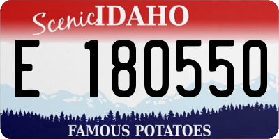 ID license plate E180550
