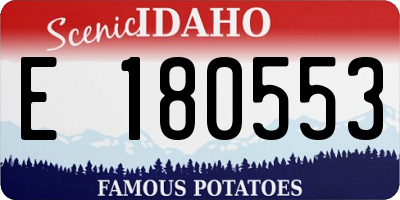ID license plate E180553