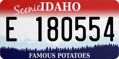 ID license plate E180554