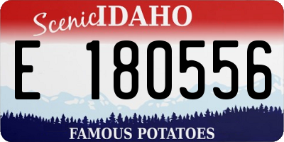 ID license plate E180556