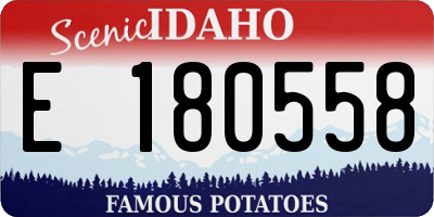 ID license plate E180558