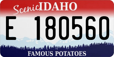 ID license plate E180560
