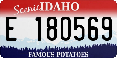 ID license plate E180569