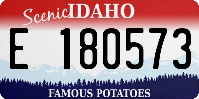 ID license plate E180573