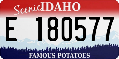 ID license plate E180577