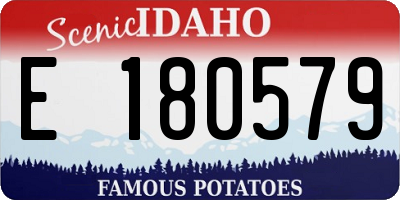 ID license plate E180579