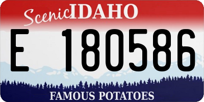 ID license plate E180586