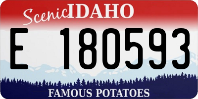 ID license plate E180593