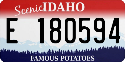 ID license plate E180594