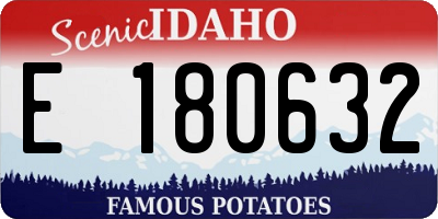 ID license plate E180632