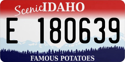 ID license plate E180639