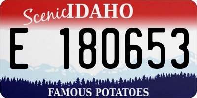 ID license plate E180653
