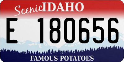 ID license plate E180656