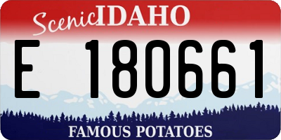 ID license plate E180661