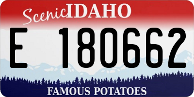 ID license plate E180662