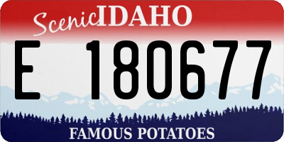 ID license plate E180677