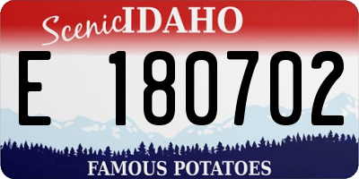 ID license plate E180702