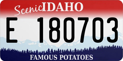 ID license plate E180703