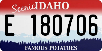 ID license plate E180706