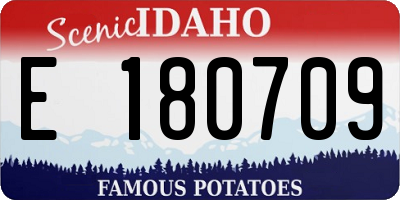 ID license plate E180709