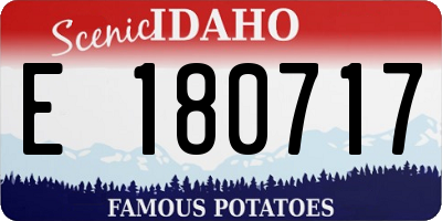 ID license plate E180717
