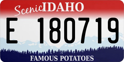 ID license plate E180719