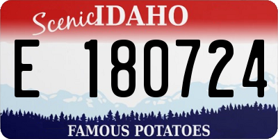 ID license plate E180724