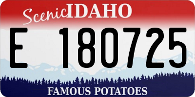 ID license plate E180725