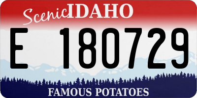 ID license plate E180729
