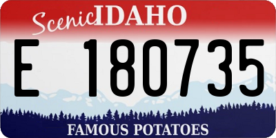 ID license plate E180735