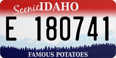 ID license plate E180741