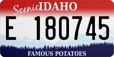 ID license plate E180745