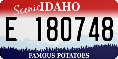 ID license plate E180748
