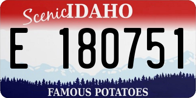 ID license plate E180751