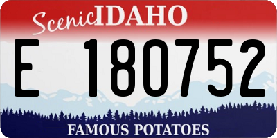 ID license plate E180752