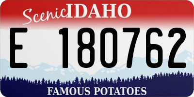 ID license plate E180762