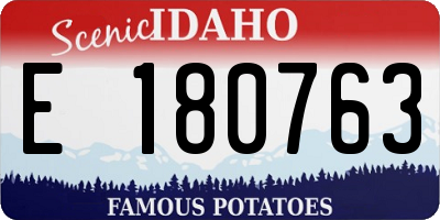 ID license plate E180763