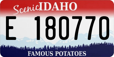 ID license plate E180770