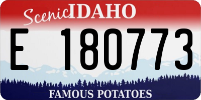 ID license plate E180773
