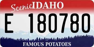 ID license plate E180780