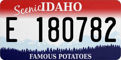 ID license plate E180782