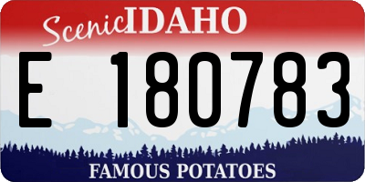 ID license plate E180783