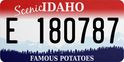 ID license plate E180787
